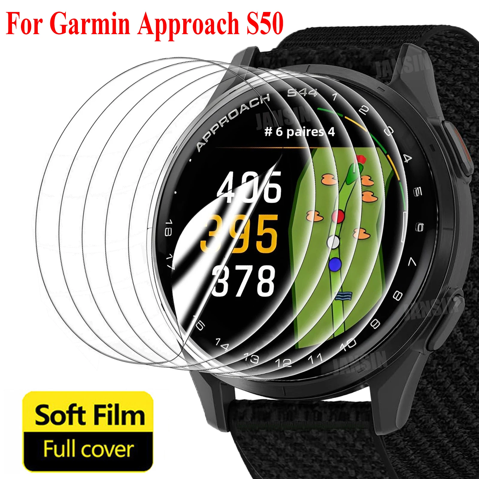 1-10 Stück Hydrogelfolie für Garmin Approach S50 Displayschutzfolie HD Klare Schutzhülle Uhrenfolien für Garmin S50 Zubehör Image
