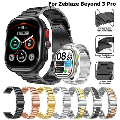 22 mm Edelstahlarmband für Zeblaze Btalk 3 Plus/Btalk 3 Pro/GTR GTS 3 3Pro Armband für Zeblaze Image