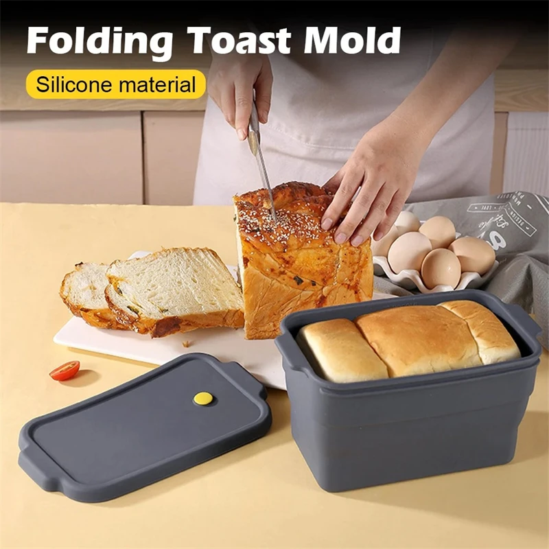 Brot Backform Toast Brot Silikon Käse Toast Box Hause Klapp Form DIY Küche werkzeug Kuchen Gebacken Backformen Lebensmittel Schärfer Image