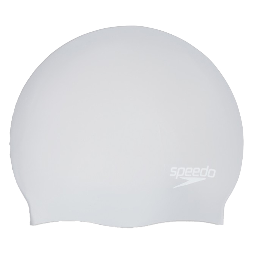 Speedo - "Long Hair" Schwimmkappe für Herren/Damen Unisex (Silber/Weiß) Image