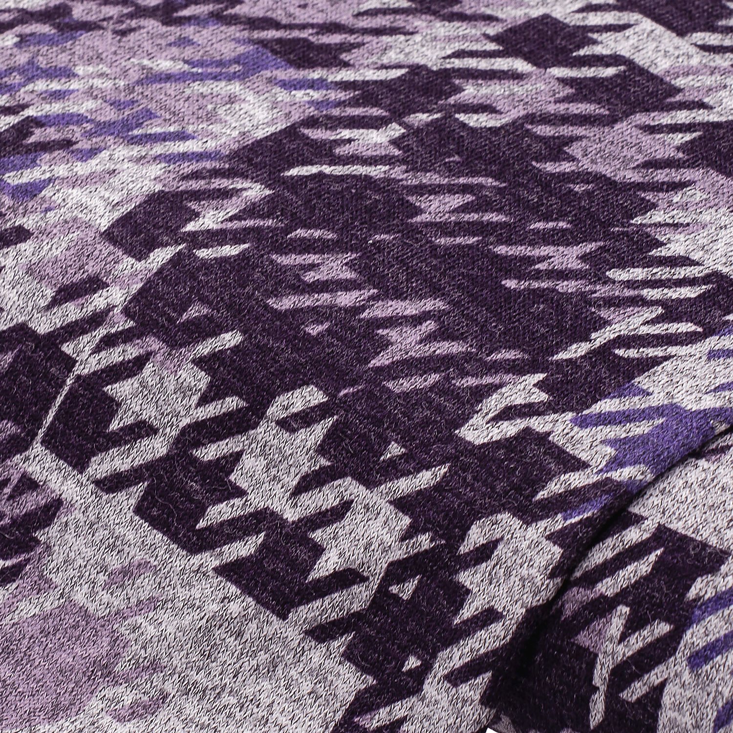 Tissu maille fine "pied de poule", violet/coloré