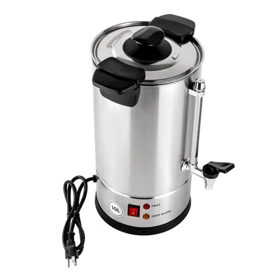 10L Commercial Catering Kitchen Hot Water Boiler Tea Urn Coffee Stainless Steel