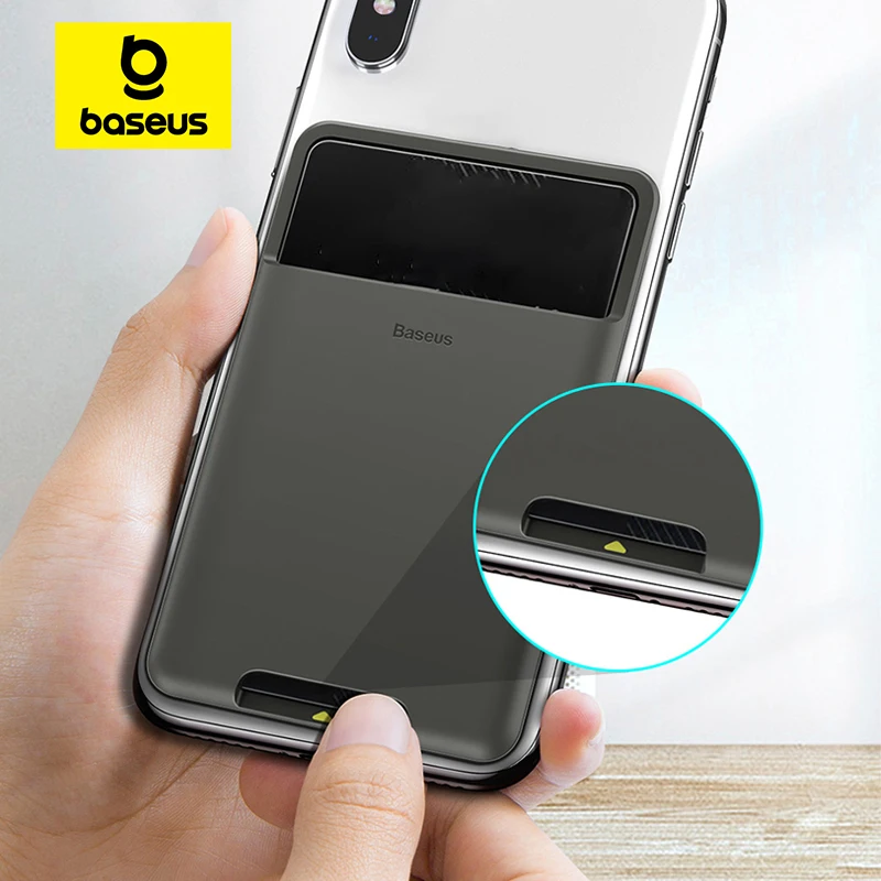 Baseus Silicone téléphone carte étui téléphone portable couverture arrière porte-carte porte-carte d