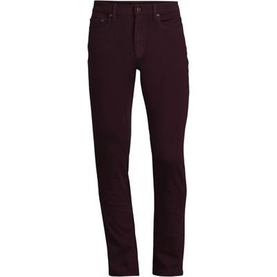 4 Way Stretch Jeans, Slim Fit, Men, size: 36 34, regular, Red, Spandex/Cotton-blend, by Lands' End