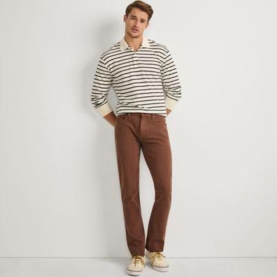 4 Way Stretch Jeans, Slim Fit, Men, size: 34 28, regular, Brown, Spandex/Cotton-blend, by Lands' End