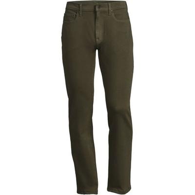 4 Way Stretch Jeans, Slim Fit, Men, size: 32 34, regular, Green, Spandex/Cotton-blend, by Lands' End