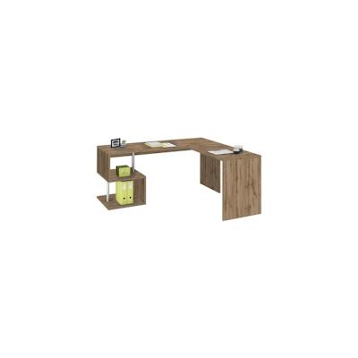 Dmora Schreibtisch Dmassaro, PC-Eckschreibtisch, Mehrzweck-Bürotisch, 100 % Made in Italy, 160 x 60 x 78 cm, Eiche Image