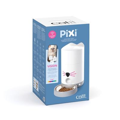 Catit Pixi Vision Smart Feeder for Cat, 7.5" L X 12.6" W X 13.4" H, White