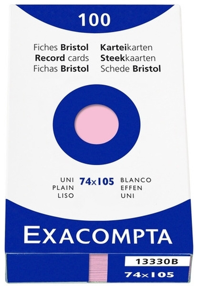 Exacompta Karteikarten A7 blanko rosa VE=40x100 Stück Image