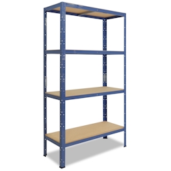 shelfplaza HOME 180x80x60 cm Schwerlastregal in blau mit 4 Böden und 175 kg Traglast pro Boden Image