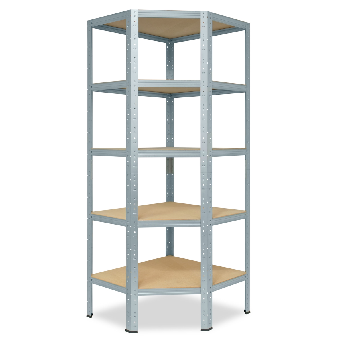 shelfplaza HOME 180x80x50 cm Eckregal in verzinkt mit 5 Böden und 175 kg Traglast pro Boden Image