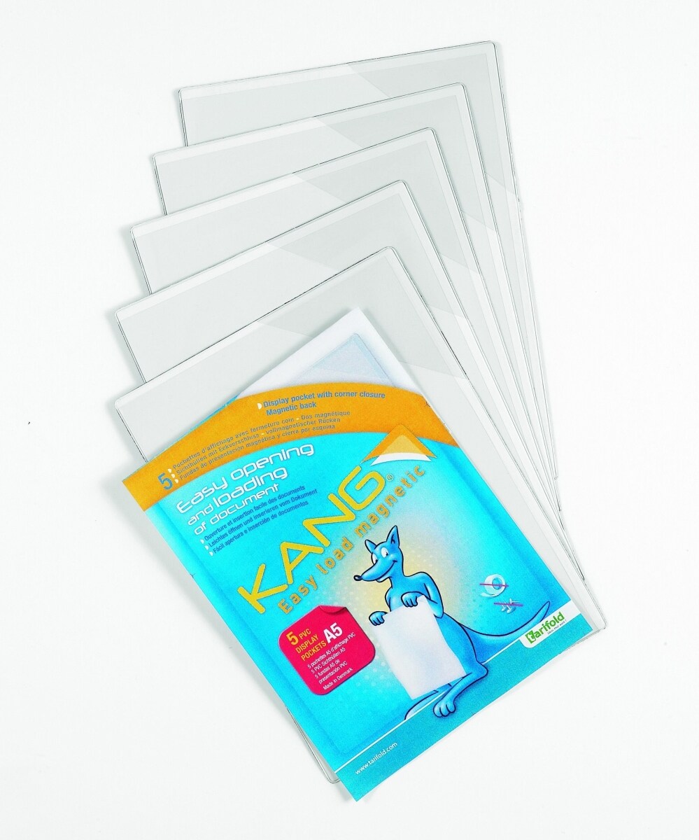 Tarifold Sichttafel Kang easy load A5 magnetisch mit Magnetverschluss 5 Stück Packung mit 5 Stück Image