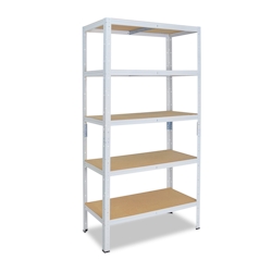 shelfplaza HOME 155x90x40 cm Schwerlastregal in weiß mit 5 Böden und 175 kg Traglast pro Boden Image