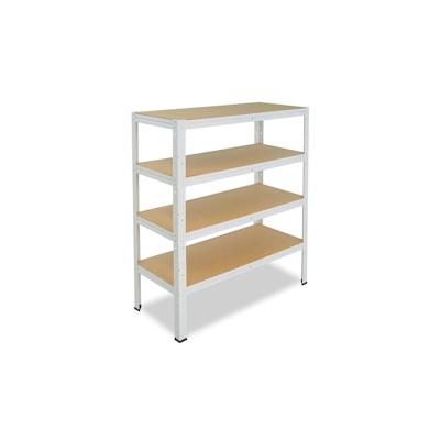 shelfplaza HOME 100x100x30 cm Schwerlastregal in weiß mit 4 Böden und 175 kg Traglast pro Boden Image