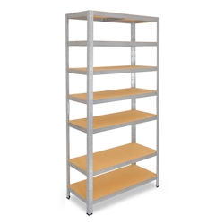shelfplaza HOME 200x75x60 cm Schwerlastregal in verzinkt mit 7 Böden und 125 kg Traglast pro Boden Image