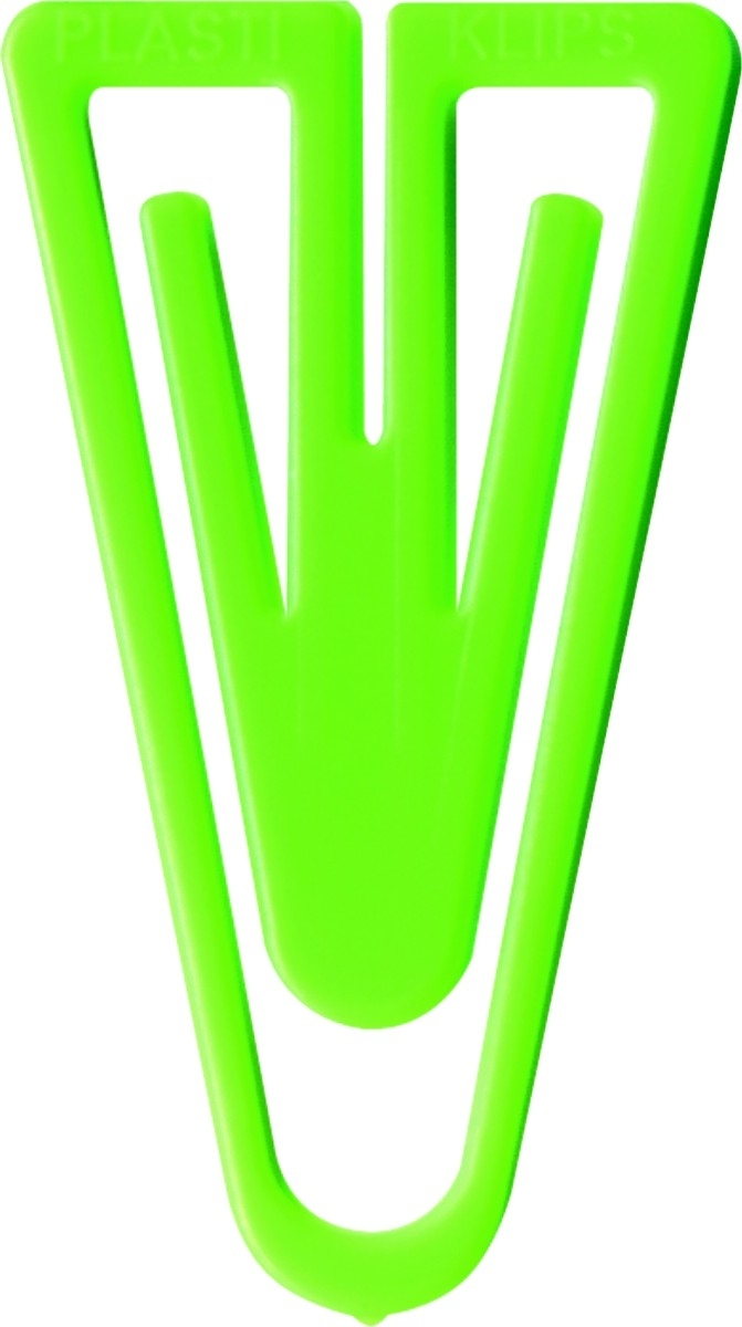 Laurel Büroklammern Plastiklips 60mm VE=10x75 Stück hellgrün Image