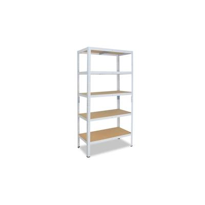 shelfplaza HOME 230x50x40 cm Schwerlastregal in weiß mit 5 Böden und 175 kg Traglast pro Boden Image