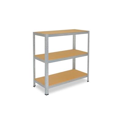 shelfplaza HOME 90x90x23 cm Schwerlastregal in verzinkt mit 3 Böden und 175 kg Traglast pro Boden Image