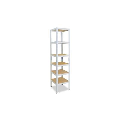 shelfplaza HOME 200x45x45 cm Schwerlastregal in weiß mit 6 Böden und 145 kg Traglast pro Boden Image