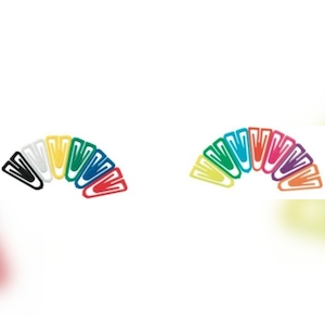 Laurel Büroklammern Plastiklips 25mm VE=10x500 Stück Grund- und Leuchtfarben sortiert Image