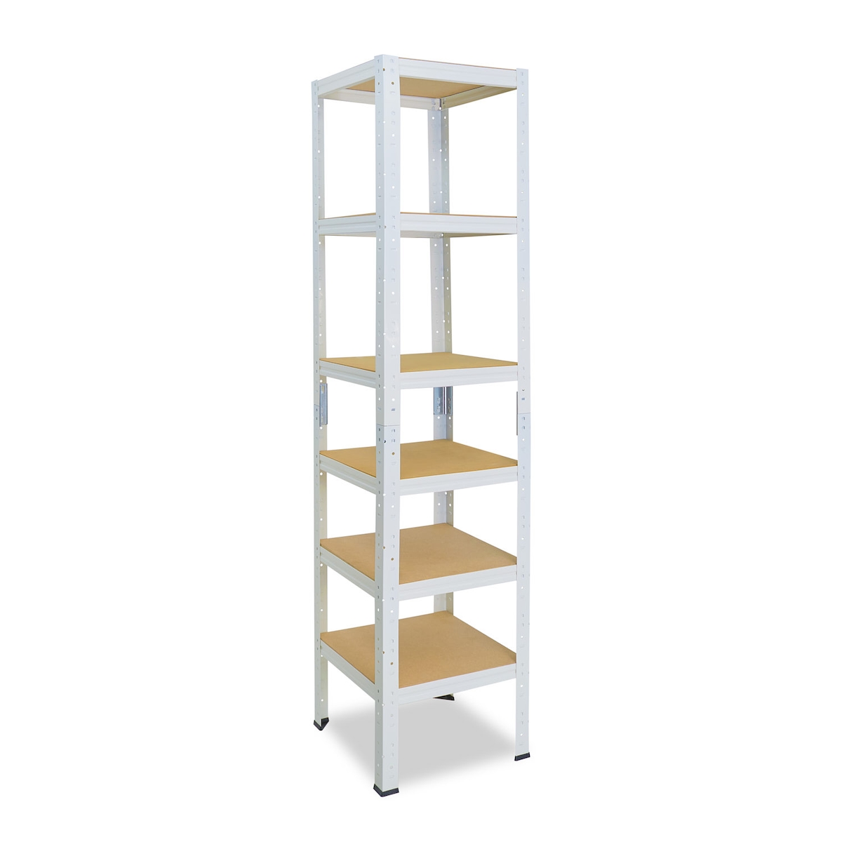 shelfplaza HOME 200x40x40 cm Schwerlastregal in weiß mit 6 Böden und 145 kg Traglast pro Boden Image