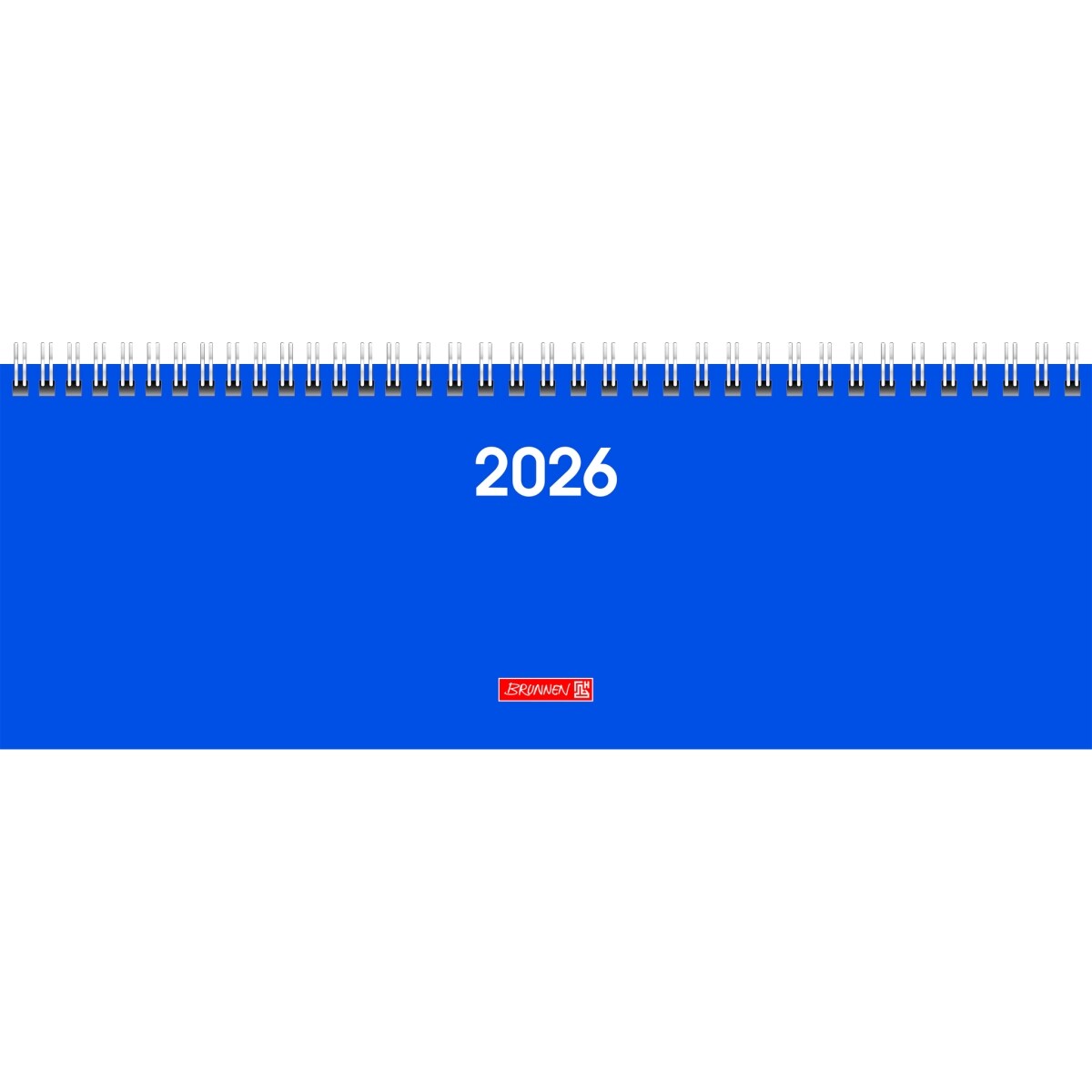 Brunnen Querkalender 772 29,7x10,5cm 1 Woche/2 Seiten Karton-Umschlag blau 2026 Image
