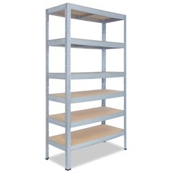 shelfplaza PRO 230x50x60 cm Schwerlastregal in verzinkt mit 6 Böden und 166 kg Traglast pro Boden Image