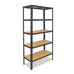 shelfplaza HOME 200x50x45 cm Schwerlastregal in anthrazit mit 5 Böden und 175 kg Traglast pro Boden Image