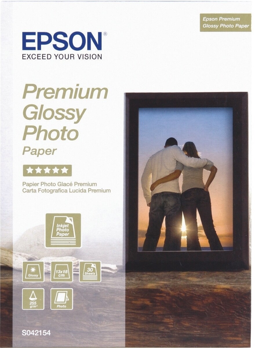 EPSON Fotopapier 13x18cm 255g/qm Premium Glossy VE=20x30 Blatt Image
