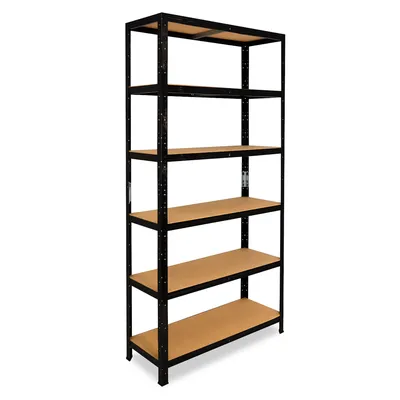 shelfplaza BLACK 230x90x60 cm Schwerlastregal in schwarz mit 6 Böden und 145 kg Traglast pro Boden Image