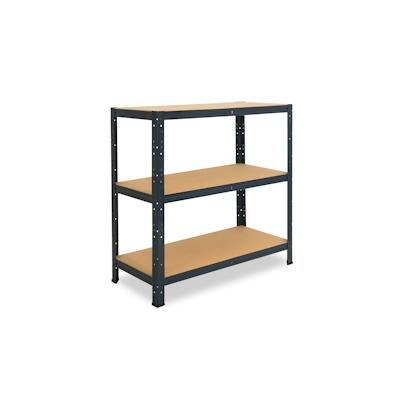 shelfplaza HOME 90x70x45 cm Schwerlastregal in anthrazit mit 3 Böden und 175 kg Traglast pro Boden Image
