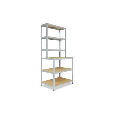 shelfplaza HOME 190x80x60 cm Werkbank Regal in verzinkt mit 6 Böden und 145 kg Traglast pro Boden Image