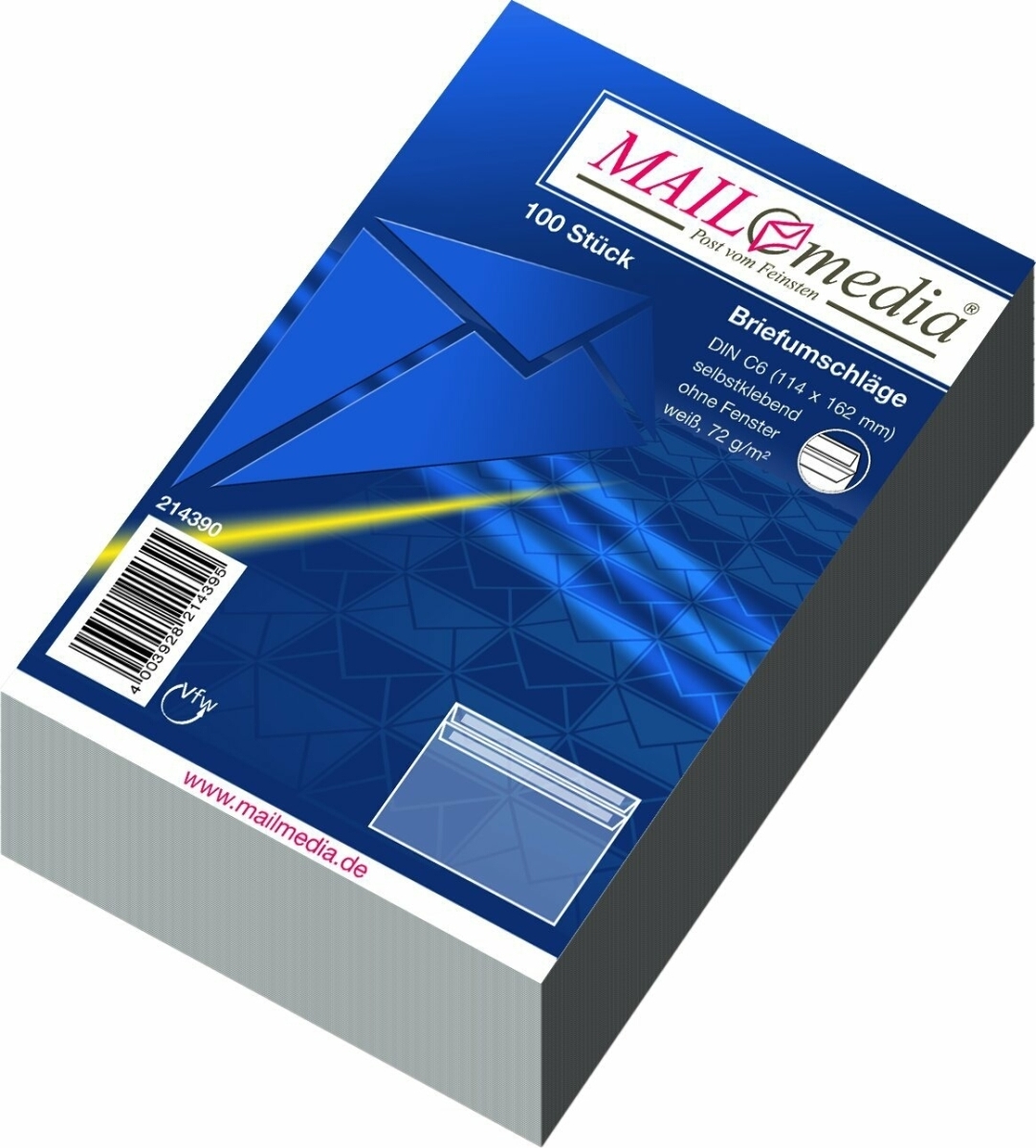 Briefumschläge C6 selbstklebend weiß VE=10x100 Stück Image
