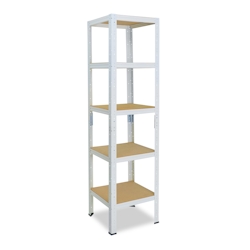 shelfplaza HOME 180x50x50 cm Schwerlastregal in weiß mit 5 Böden und 175 kg Traglast pro Boden Image
