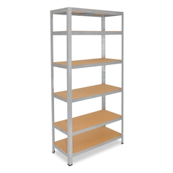shelfplaza HOME 230x75x40 cm Schwerlastregal in verzinkt mit 6 Böden und 145 kg Traglast pro Boden Image