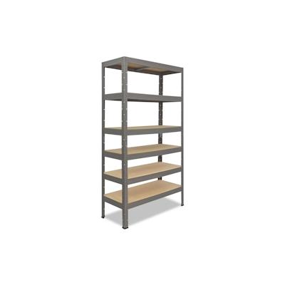 shelfplaza PRO 180x70x50 cm Schwerlastregal in grau mit 6 Böden und 166 kg Traglast pro Boden Image