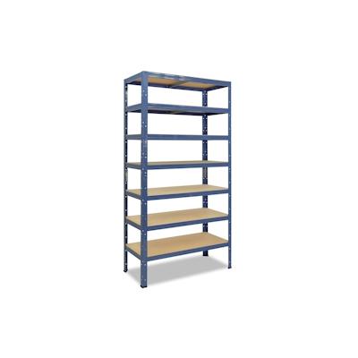 shelfplaza HOME 200x80x60 cm Schwerlastregal in blau mit 7 Böden und 125 kg Traglast pro Boden Image
