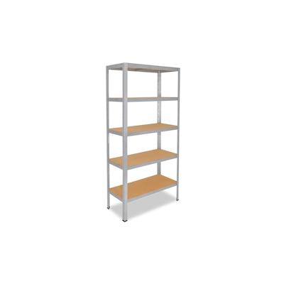 shelfplaza HOME 180x75x60 cm Schwerlastregal in verzinkt mit 5 Böden und 175 kg Traglast pro Boden Image
