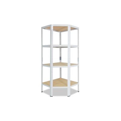 shelfplaza HOME 155x70x40 cm Eckregal in weiß mit 4 Böden und 175 kg Traglast pro Boden Image