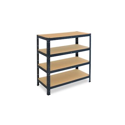 shelfplaza HOME 100x50x45 cm Schwerlastregal in anthrazit mit 4 Böden und 175 kg Traglast pro Boden Image