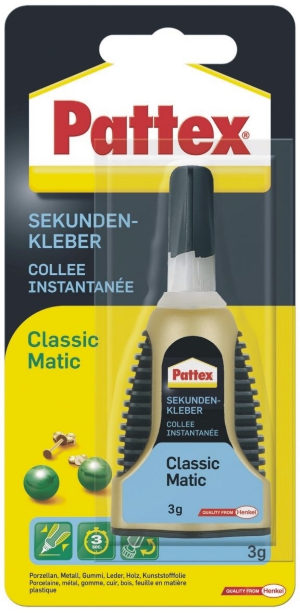 Pattex Sekundenkleber Matic 3g PST12 Packung mit 6 Stück Image