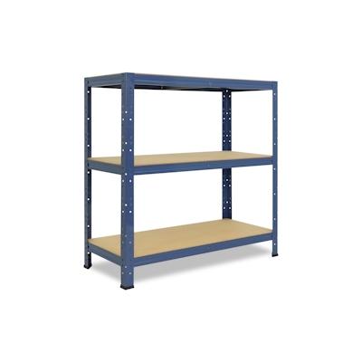 shelfplaza HOME 90x110x40 cm Schwerlastregal in blau mit 3 Böden und 175 kg Traglast pro Boden Image