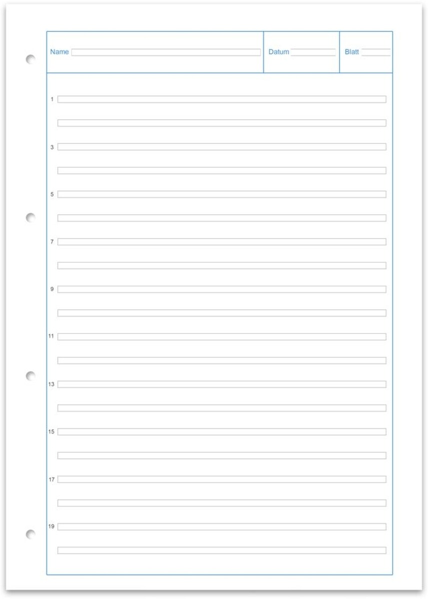 Staufen Arbeitsblätterblock 3 Green A4 80g/qm 50 Blatt 21 Doppellinien Packung mit 10 Stück Image