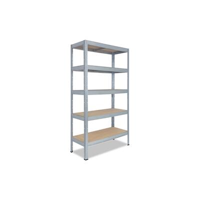 shelfplaza PRO 155x90x30 cm Schwerlastregal in verzinkt mit 5 Böden und 200 kg Traglast pro Boden Image
