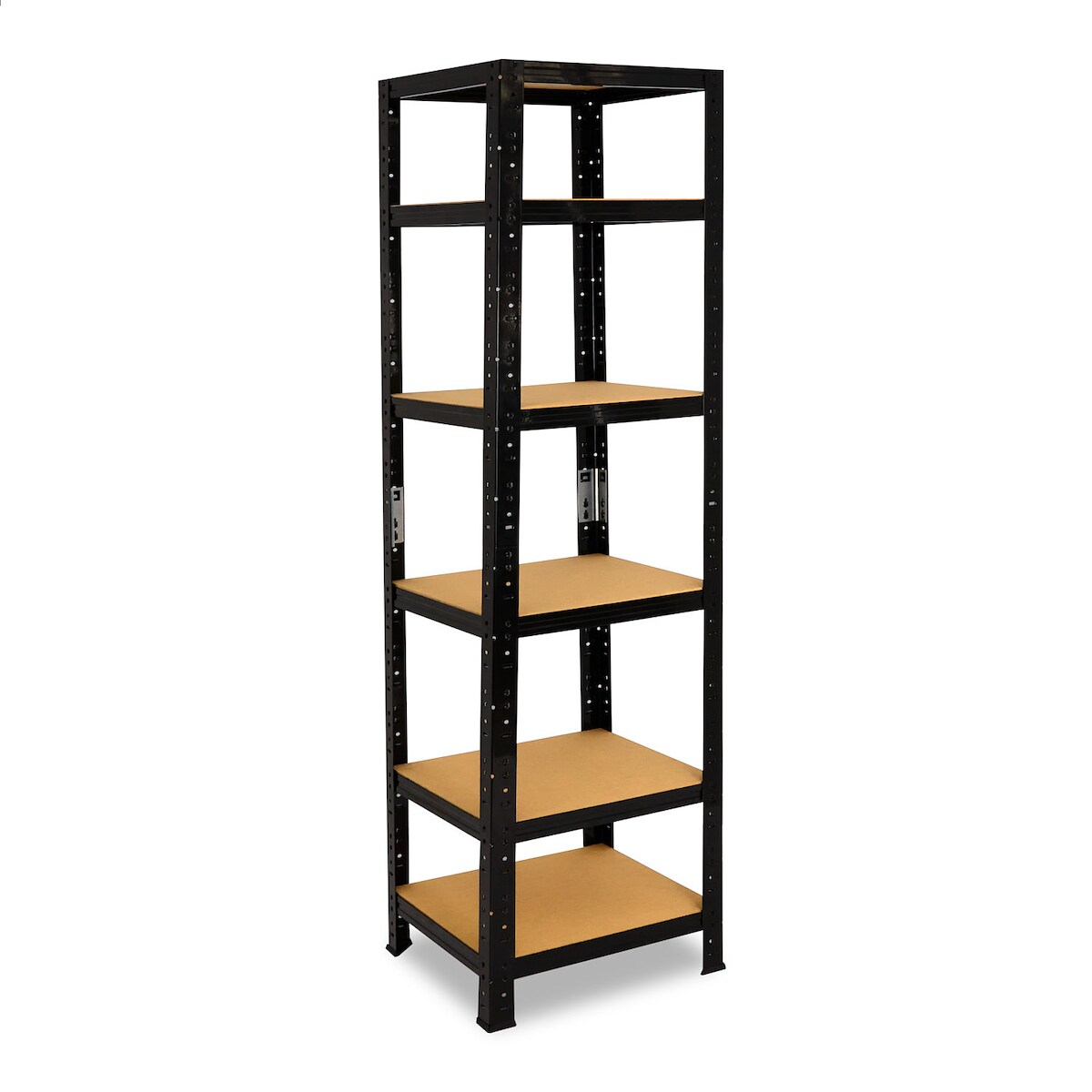 shelfplaza BLACK 230x45x45 cm Schwerlastregal in schwarz mit 6 Böden und 145 kg Traglast pro Boden Image