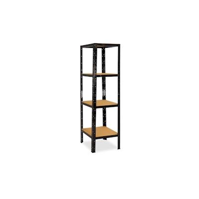 shelfplaza BLACK 180x50x50 cm Schwerlastregal in schwarz mit 4 Böden und 175 kg Traglast pro Boden Image