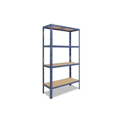 shelfplaza HOME 155x40x30 cm Schwerlastregal in blau mit 4 Böden und 175 kg Traglast pro Boden Image