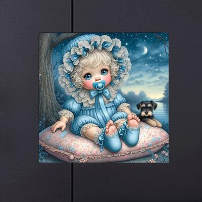 TEMU 5d Diamond Painting Kit - Set 20cm X 20cm, 30cm X 30cm, 40cm X 40cm, 50cm X 50cm - Round Gem Art Canvas For Beginners, Wall Decor Craft Image