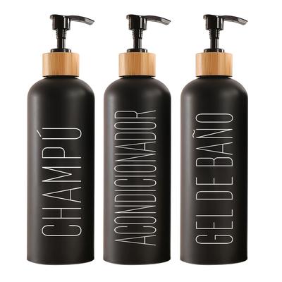 TEMU This Set Of Includes A 500ml/17oz Shampoo, Conditioner, And Body Wash Dispenser, Use In Homes Or Hotels. Image