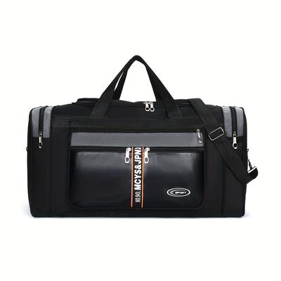 TEMU -contrast Large Capacity Travel Bag, Multi-functional Specialty Clothes Storage Bag, Crossbody Travel Pack Image